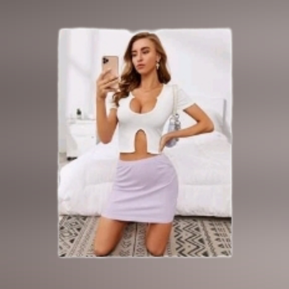 Slit Crop Top